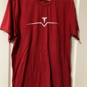 Tesla red t-shirt size large
